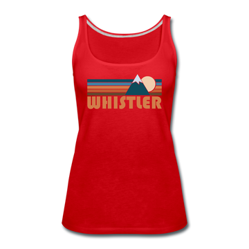 Whistler, Canada Women’s Tank Top - Retro Mountain Women’s Whistler Tank Top - red