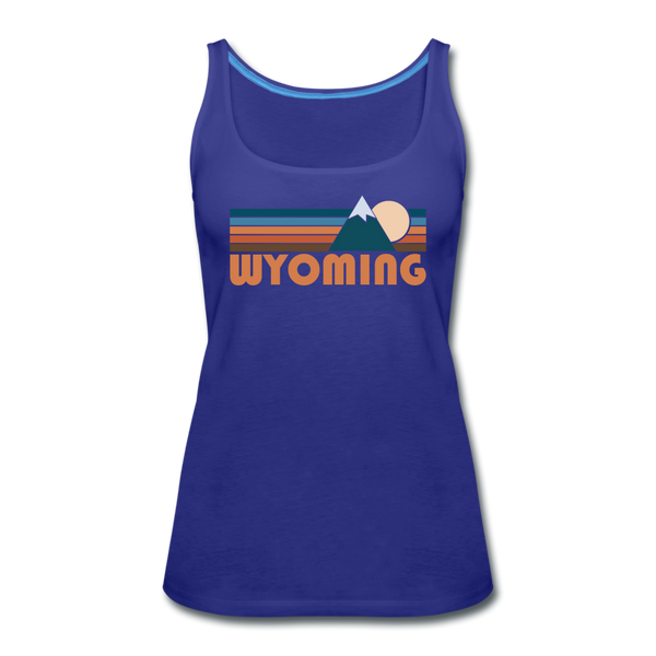 Wyoming Women’s Tank Top - Retro Mountain Women’s Wyoming Tank Top - royal blue