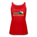 Wyoming Women’s Tank Top - Retro Mountain Women’s Wyoming Tank Top - red