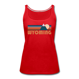 Wyoming Women’s Tank Top - Retro Mountain Women’s Wyoming Tank Top - red