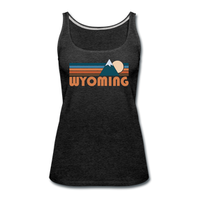 Wyoming Women’s Tank Top - Retro Mountain Women’s Wyoming Tank Top - charcoal gray