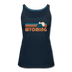 Wyoming Women’s Tank Top - Retro Mountain Women’s Wyoming Tank Top - deep navy