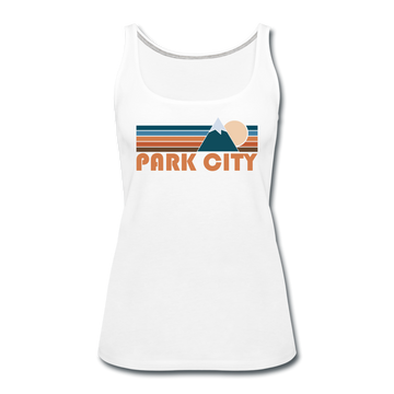 Park City, Utah Women’s Tank Top - Retro Mountain Women’s Park City Tank Top - white