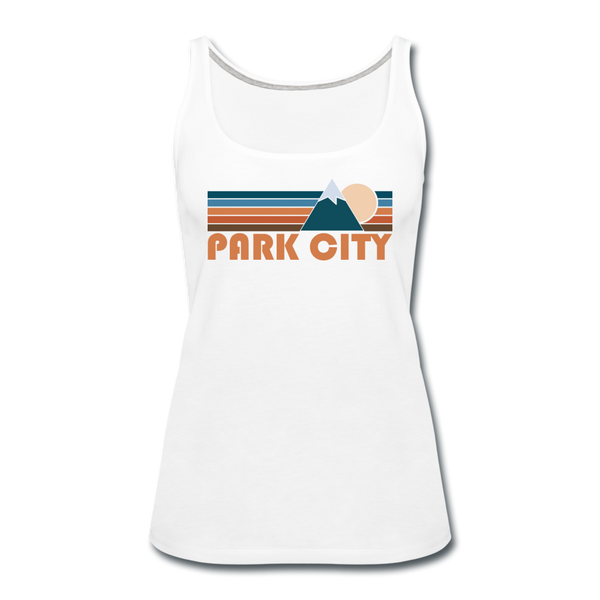 Park City, Utah Women’s Tank Top - Retro Mountain Women’s Park City Tank Top - white