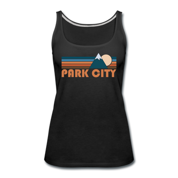 Park City, Utah Women’s Tank Top - Retro Mountain Women’s Park City Tank Top - black
