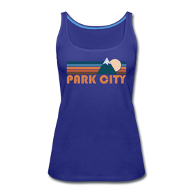 Park City, Utah Women’s Tank Top - Retro Mountain Women’s Park City Tank Top - royal blue