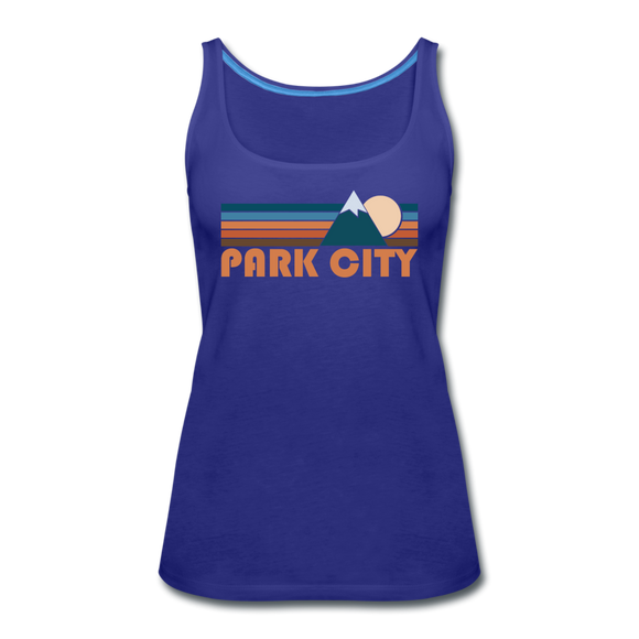 Park City, Utah Women’s Tank Top - Retro Mountain Women’s Park City Tank Top - royal blue