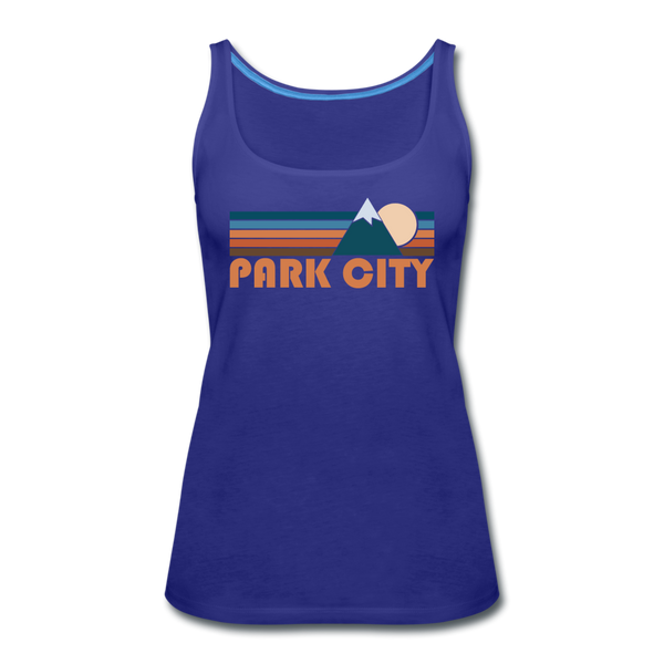 Park City, Utah Women’s Tank Top - Retro Mountain Women’s Park City Tank Top - royal blue