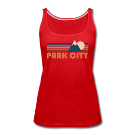 Park City, Utah Women’s Tank Top - Retro Mountain Women’s Park City Tank Top - red