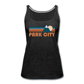 Park City, Utah Women’s Tank Top - Retro Mountain Women’s Park City Tank Top - charcoal gray