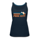 Park City, Utah Women’s Tank Top - Retro Mountain Women’s Park City Tank Top - deep navy