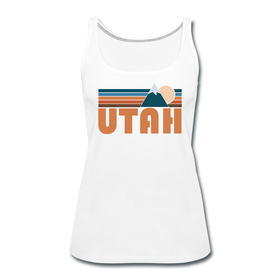 Utah Women’s Tank Top - Retro Mountain Women’s Utah Tank Top - white
