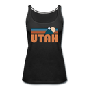 Utah Women’s Tank Top - Retro Mountain Women’s Utah Tank Top - black