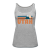 Utah Women’s Tank Top - Retro Mountain Women’s Utah Tank Top - heather gray