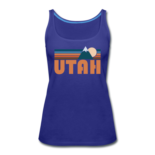 Utah Women’s Tank Top - Retro Mountain Women’s Utah Tank Top - royal blue