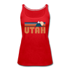 Utah Women’s Tank Top - Retro Mountain Women’s Utah Tank Top - red