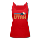 Utah Women’s Tank Top - Retro Mountain Women’s Utah Tank Top - red
