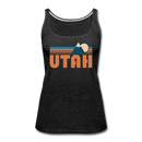Utah Women’s Tank Top - Retro Mountain Women’s Utah Tank Top - charcoal gray