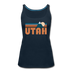 Utah Women’s Tank Top - Retro Mountain Women’s Utah Tank Top - deep navy