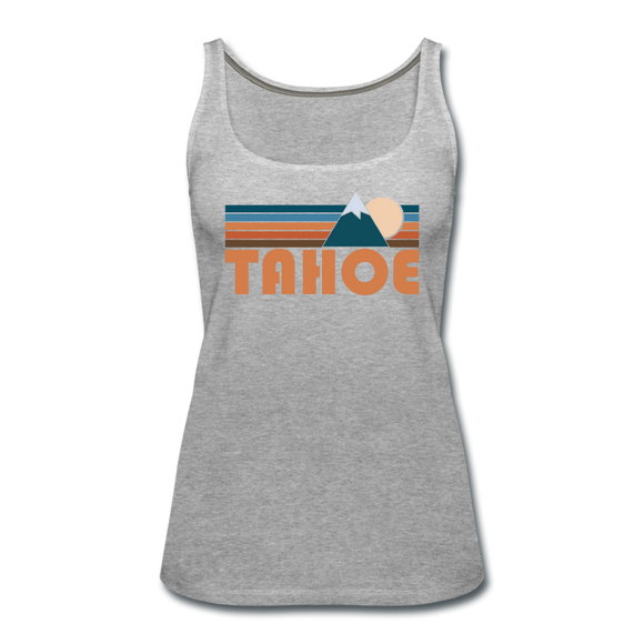 Tahoe, California Women’s Tank Top - Retro Mountain Women’s Tahoe Tank Top - heather gray
