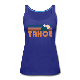 Tahoe, California Women’s Tank Top - Retro Mountain Women’s Tahoe Tank Top - royal blue