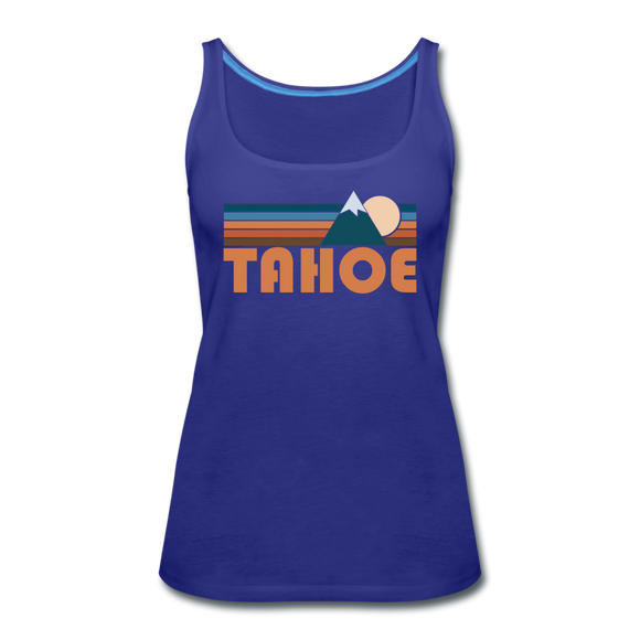 Tahoe, California Women’s Tank Top - Retro Mountain Women’s Tahoe Tank Top - royal blue