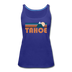 Tahoe, California Women’s Tank Top - Retro Mountain Women’s Tahoe Tank Top - royal blue