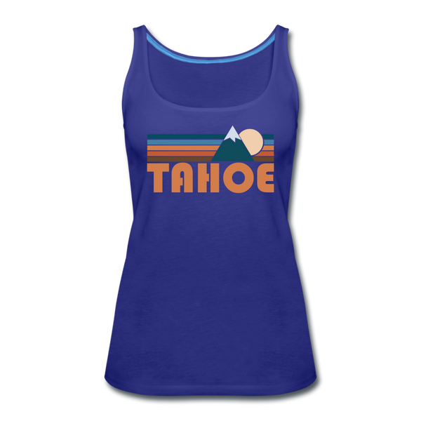 Tahoe, California Women’s Tank Top - Retro Mountain Women’s Tahoe Tank Top - royal blue