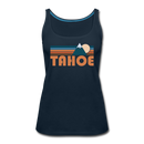 Tahoe, California Women’s Tank Top - Retro Mountain Women’s Tahoe Tank Top - deep navy