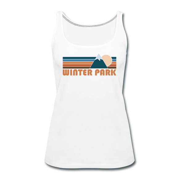 Winter Park, Colorado Women’s Tank Top - Retro Mountain Women’s Winter Park Tank Top - white