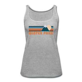 Winter Park, Colorado Women’s Tank Top - Retro Mountain Women’s Winter Park Tank Top - heather gray
