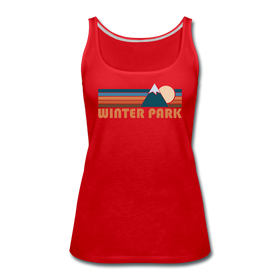 Winter Park, Colorado Women’s Tank Top - Retro Mountain Women’s Winter Park Tank Top - red