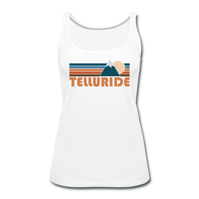 Telluride, Colorado Women’s Tank Top - Retro Mountain Women’s Telluride Tank Top - white