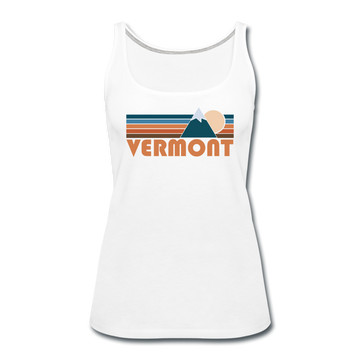 Vermont Women’s Tank Top - Retro Mountain Women’s Vermont Tank Top - white