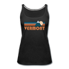 Vermont Women’s Tank Top - Retro Mountain Women’s Vermont Tank Top - black