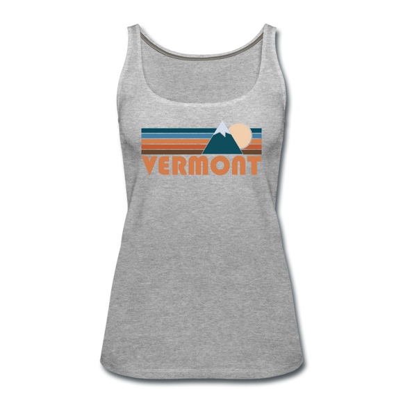 Vermont Women’s Tank Top - Retro Mountain Women’s Vermont Tank Top - heather gray
