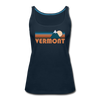 Vermont Women’s Tank Top - Retro Mountain Women’s Vermont Tank Top - deep navy