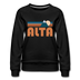 Alta, Utah Women’s Sweatshirt - Retro Mountain Women’s Alta Crewneck Sweatshirt - black