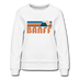 Banff, Canada Women’s Sweatshirt - Retro Mountain Women’s Banff Crewneck Sweatshirt - white
