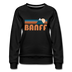 Banff, Canada Women’s Sweatshirt - Retro Mountain Women’s Banff Crewneck Sweatshirt - black