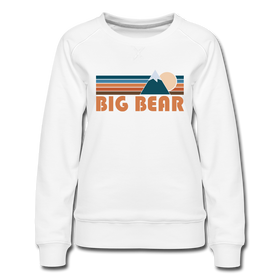 Big Bear, California Women’s Sweatshirt - Retro Mountain Women’s Big Bear Crewneck Sweatshirt - white