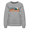 Big Bear, California Women’s Sweatshirt - Retro Mountain Women’s Big Bear Crewneck Sweatshirt - heather gray