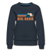 Big Bear, California Women’s Sweatshirt - Retro Mountain Women’s Big Bear Crewneck Sweatshirt - navy