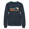 Beaver Creek, Colorado Women’s Sweatshirt - Retro Mountain Women’s Beaver Creek Crewneck Sweatshirt - navy