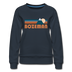 Bozeman, Montana Women’s Sweatshirt - Retro Mountain Women’s Bozeman Crewneck Sweatshirt - navy