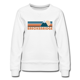 Breckenridge, Colorado Premium Women's Sweatshirt - Retro Mountain Women's Breckenridge Crewneck Sweatshirt