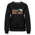 Big Sky, Montana Women’s Sweatshirt - Retro Mountain Women’s Big Sky Crewneck Sweatshirt - black