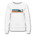 Colorado Springs, Colorado Women’s Sweatshirt - Retro Mountain Women’s Colorado Springs Crewneck Sweatshirt - white