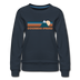 Colorado Springs, Colorado Women’s Sweatshirt - Retro Mountain Women’s Colorado Springs Crewneck Sweatshirt - navy