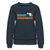 Colorado Women’s Sweatshirt - Retro Mountain Women’s Colorado Crewneck Sweatshirt - navy